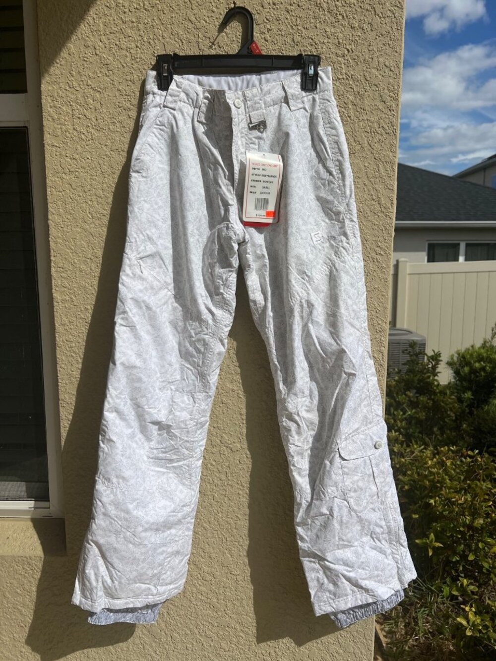 SIMS NWT pants nylon print high-waisted womens Y2K cargo waterproof SMALL